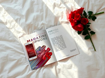 Magazine + iPhone mockup / free download free iphone kriollodesign magazine mockup template