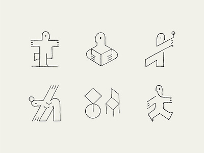 Collection of Line Art Minimalist Illustrations abstract illustration collection contemporary art graphic design human icons illustration line art line drawing minimalism minimalist art modern modern art negative space outline set simple surreal art tatto timeless