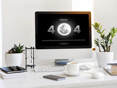 404 Error Page Design - Cosmic Moon Concept 🌙 404errorpage darkmode design hire personaldesign ui ui designer uiux ux uxdesign webdesign