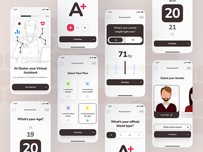 AI Healthcare - Virtual Assistant Mobile App ai ai health animation app branding dashboard design doctor graphic design health hospital illustration motion graphics orix ui ux