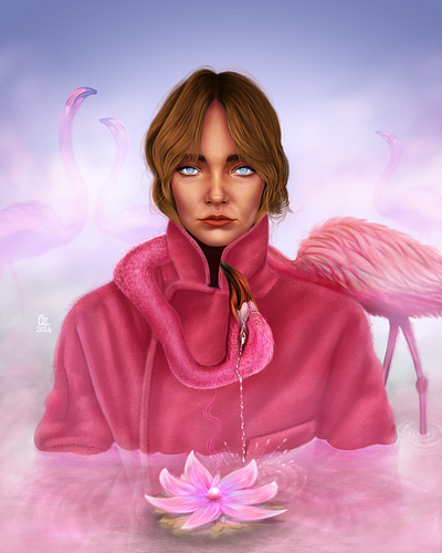 Take off your ROSE COLORED glasses book illustration character design clip studio concept art cover art cover illustration creative digital art drawing editorial art fantasy art illustration painting realism realistic art surreal art surrealism