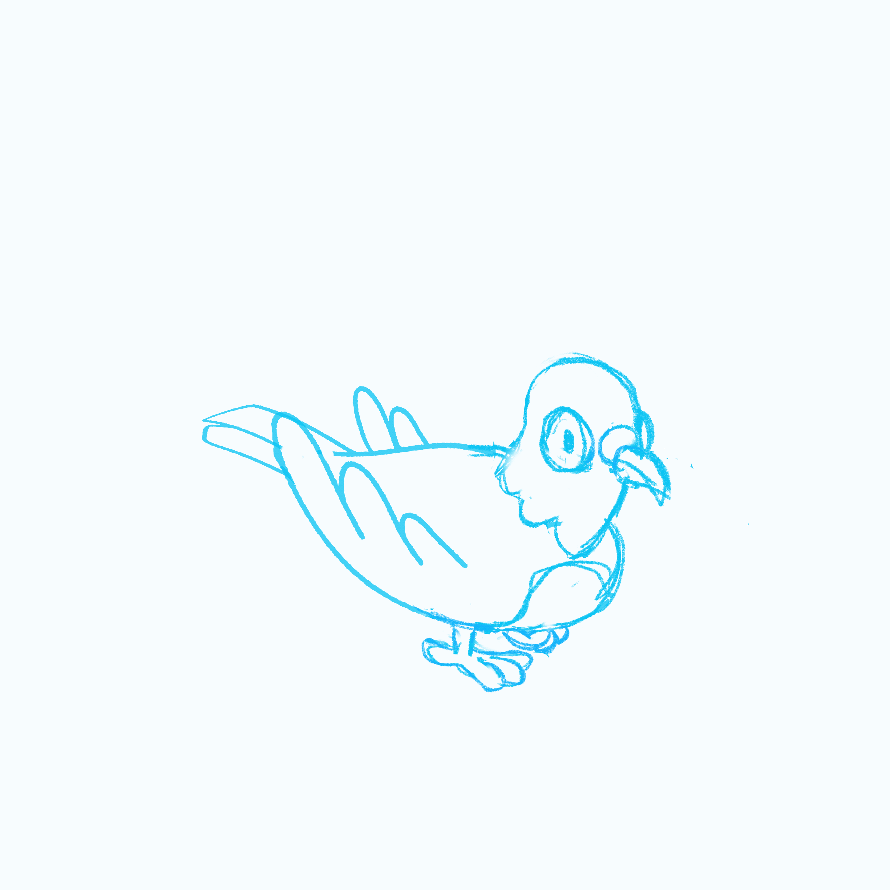 Pigeon rough sketch animation game pigeon unity walk