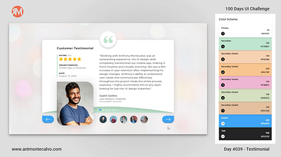 Day #039 - Testimonial | 100 Days UI Challenge animation design daily 100 dailyui dailyuichallenge design graphic design interface interface design logo motion graphics transitions ui ui design user interface design visual design