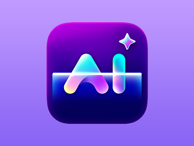 AI Scanner, App Icon design. ai ai app icon ai image ai ios icon ai iphone icon ai scanner badge detector generator illustrator image iphone iphone icon macos music scan songs v