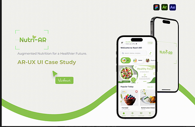 Nutri AR Prototype Project ar augument reality minimalistic prototype ui ux visual design