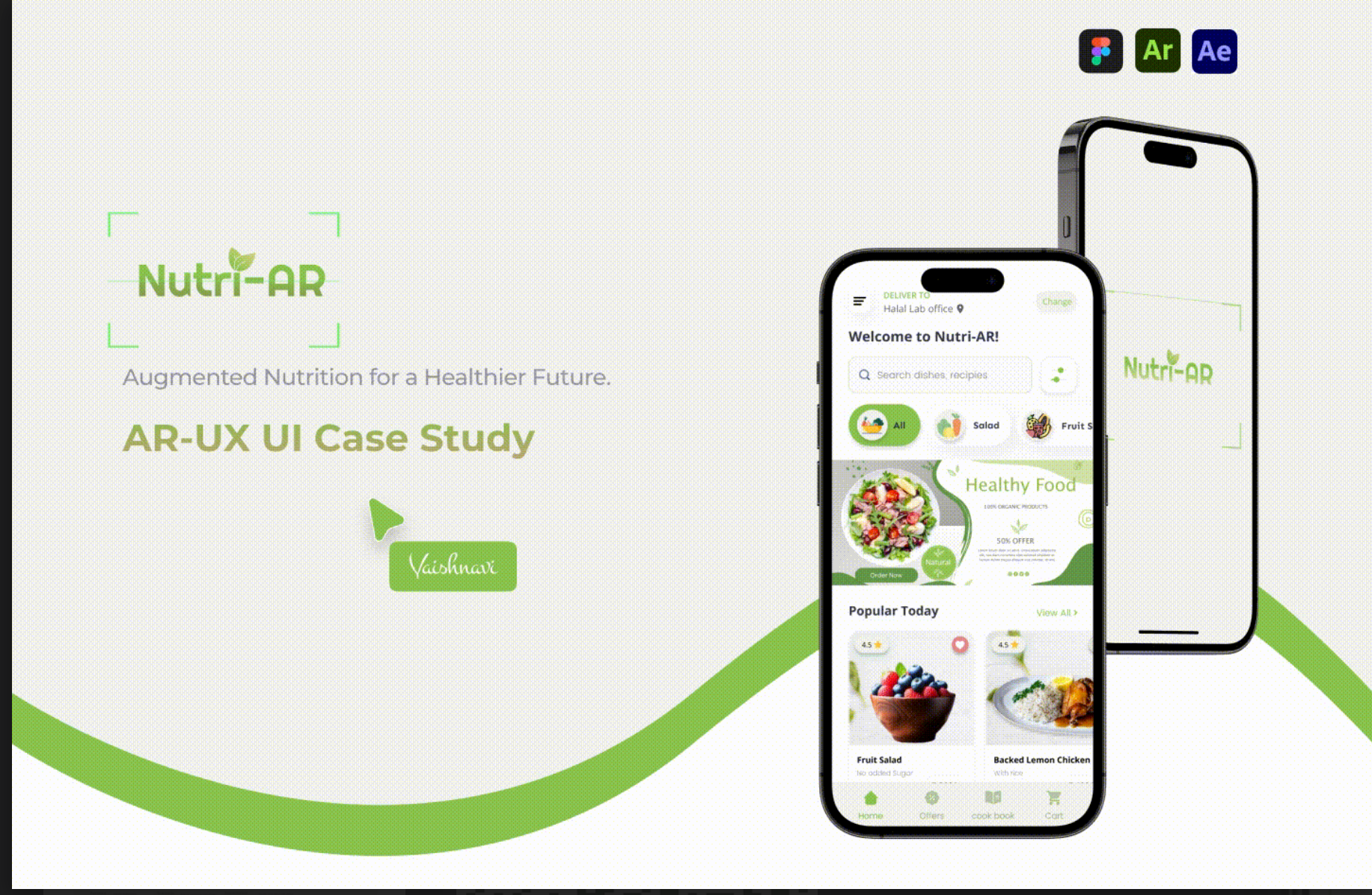 Nutri AR Prototype Project ar augument reality minimalistic prototype ui ux visual design