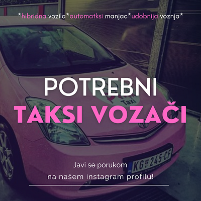 PINK Taksi Oglas graphic design marketing pink promotions story storz