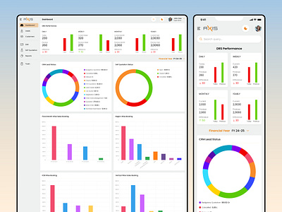 Simplifying Your CRM Management admin portal crm dashboard dashboard mobile responsive ui ui design ux design