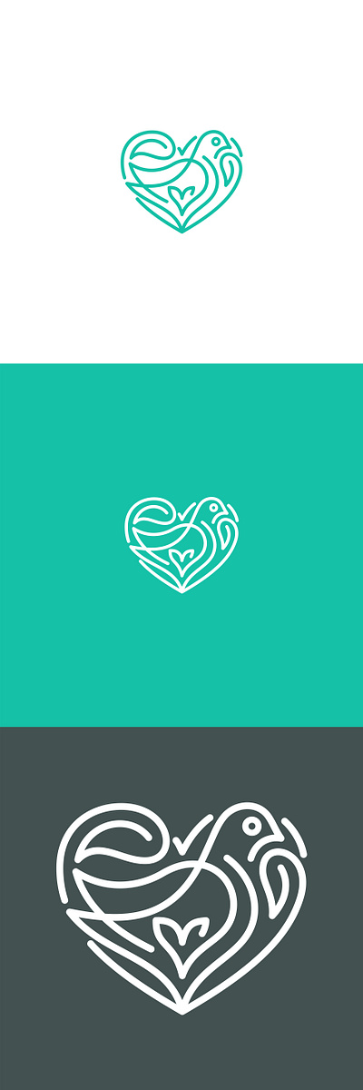 Growing Peace graphic design grow heart logo peace vector