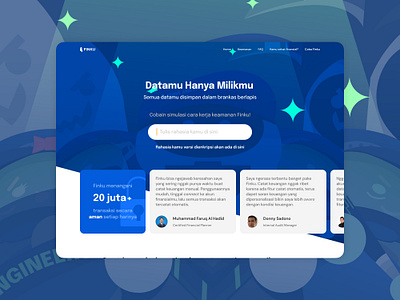 Finku - Personal Financial Management App encryption finku landing page ui web design