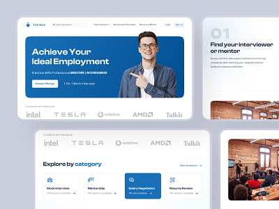 Ideal Employment | Landing page | Welldux hiqbalmian iqbalmian landing page design simple design uiux design welldux