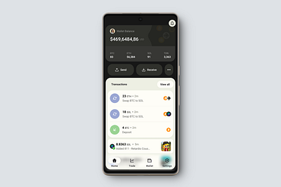 Crypto Wallet app crypto design product design ui uiux