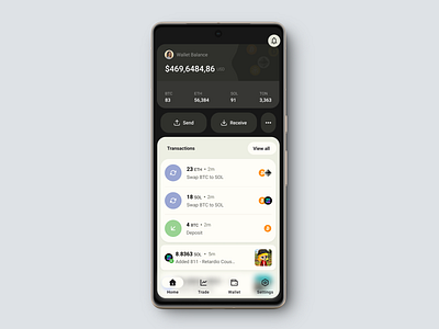 Crypto Wallet app crypto design product design ui uiux