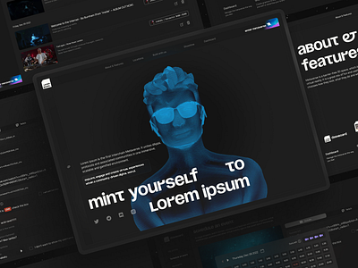 Lorem Ipsum website design blockchain branding creative cryptoart dark design designstudio graphic design illustration logo metaverse nft productdesign ui uidesign ux uxui web3