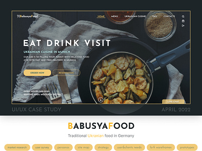 Ukranian Food Web Page Design branding design graphic design illustration logo photo typography ui ux vector