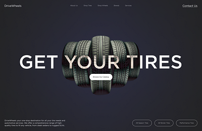 Tires E-commerce Landing Page ui ui kit user interface