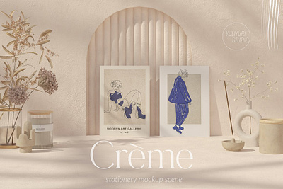 Crème Stationery Card Mockup art mockup card mockup interior interior card mockup interior mockup mockup mockups poster poster mockup psd mock ups wedding mockup