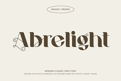 Abrelight - Modern Classic Serif Typeface ligature type typeface typography