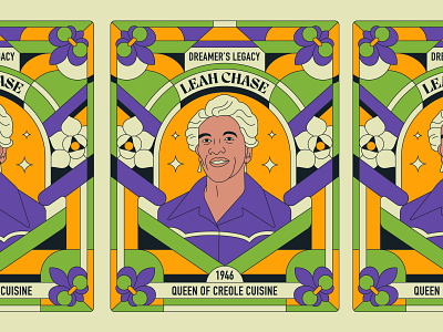 Dreamer's Legacy - Leah Chase apparel branding chef dreamers editorial geometric illustration leahchase line lineart logo magazine merch monoline poster potrait restaurant t shirt woman zine