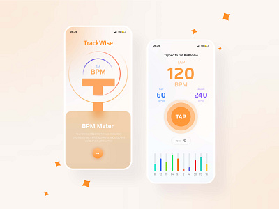 BPM Calculator App UIUX Design app design bpm calculator design figma ui uiux