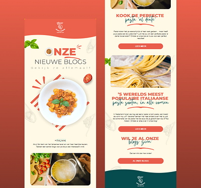 Email Design for Dutch Pasta Brand newsletter