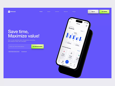 Redvault Landing page design animated bank website banking website finance finance website financial app financial ui fintech fintech app fintech application fintech website hero section landing page design pay payment page prototype uikit vault wallet website