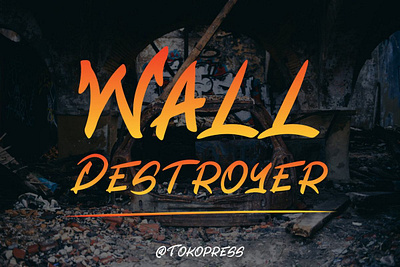 Wall Destroyer – Action Font gaming font graffiti font modern font