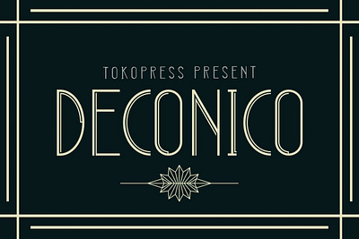 DECONICO – Art Deco Font art modern font retro font