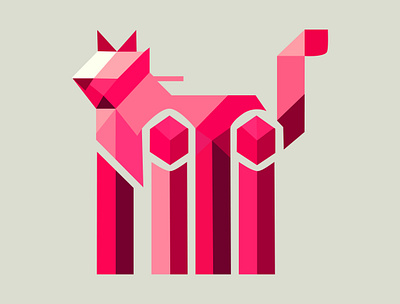 Gem Cat abstract animal app branding cat design gem gem cat graphic design illustration logo pink red ui vector