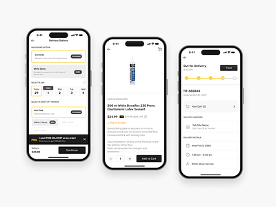 ToolBX app interface app ecommerce ios mobile ui ux