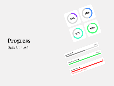 Progress - Daily UI #086 daily ui daily ui 86 figma percentage progress progress bar ui ui design uiux uiux design