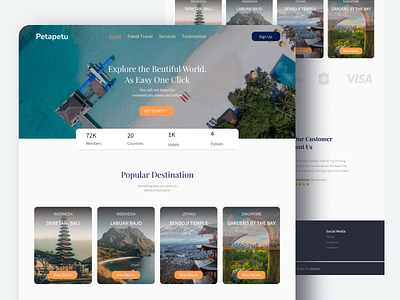 Landing Page Petapetu landingpage travel ui website