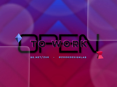 Open to Work animation loop animation motion graphics typography visual design