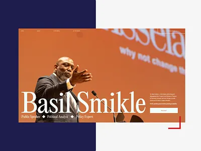 Mock Design for a Public Speaker branding web design