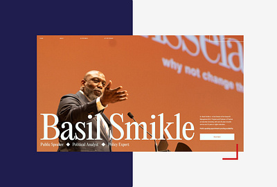 Mock Design for a Public Speaker branding web design