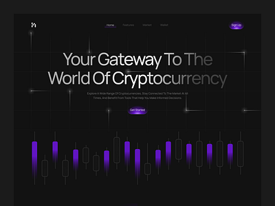 Hatrix - Crypto Landing Page crypto crypto currency darkmode design landing page landingpage saas trading trading platform trading website ui web3 website website design