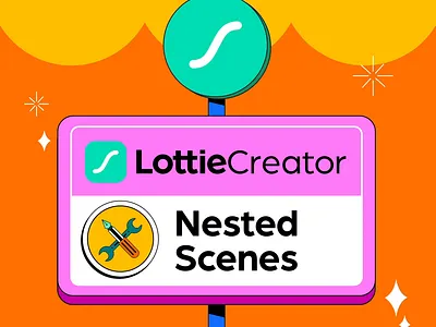 Lottie Creator - Nested Scenes after effects animation art direction branding creator design graphic design illustration logo lottie lottie animation nested scenes ui ux vector website