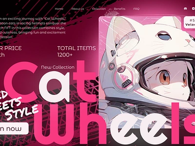 NFT Collection "Cat Wheels" Design Concept cats crypto design nft ui ui design