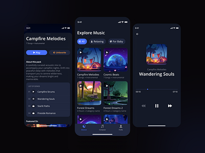 Music App UI Concept animation app ui concept mobile music sound ui