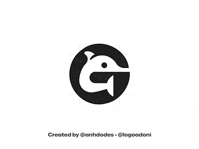 Letter G dolphin ready-made logo for sale 3d anhdodes animation branding design graphic design illustration logo logo design logo designer logodesign minimalist logo minimalist logo design motion graphics ui