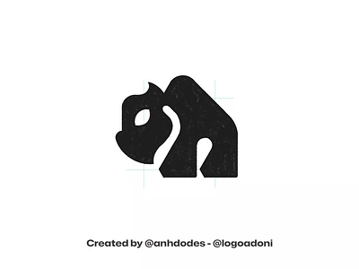 modern bison cow ready-made logo for sale 3d anhdodes animation branding design graphic design illustration logo logo design logo designer logodesign minimalist logo minimalist logo design motion graphics ui