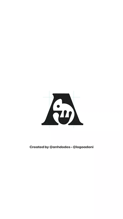 letter A chameleon ready-made logo for sale 3d anhdodes animation branding design graphic design illustration logo logo design logo designer logodesign minimalist logo minimalist logo design motion graphics ui