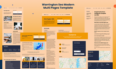 💼 Warrington SEO | Modern Multi-Page Template Design app design figma marketing multipage multipage website multipagetemplate seo uidesign uxdesign webdesign