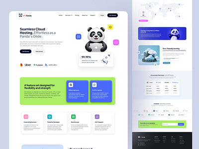 VPS Panda Landing Page UI branding design homepage landing landing design landing page landing page design ui web design web page web site website website design