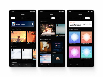 Personalised Music Mobile Applicationn apple apple ui application dark dark mode design lo fi manage mobile mobile app mode music phone playlist project ui ux