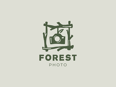 Forest photo camera forest logo logotype nature photo