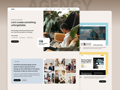 Agency Website Template : Voltz agency business clean design corporate creative landing page modern design portfolio website professional design responsive design startup technology webflow website design