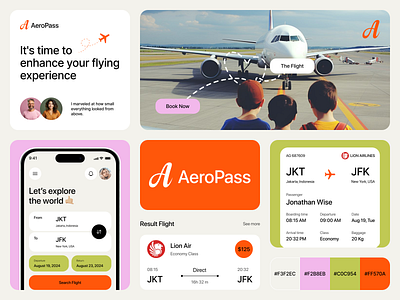 AeroPass - Flight Tickets Booking Branding app clean design ui ux web