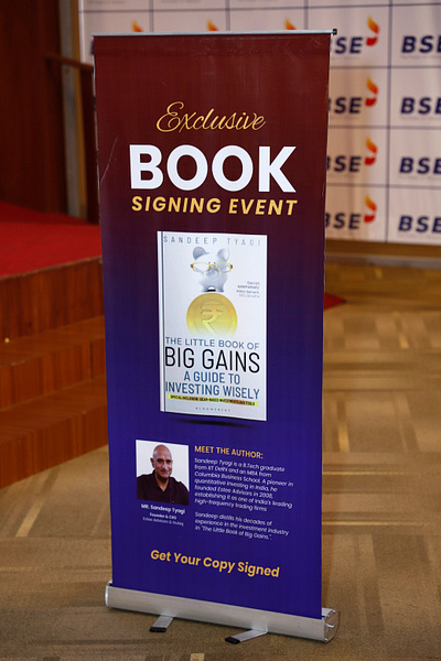 Standee and Display banner design for book launch branding graphic design illustration standee design