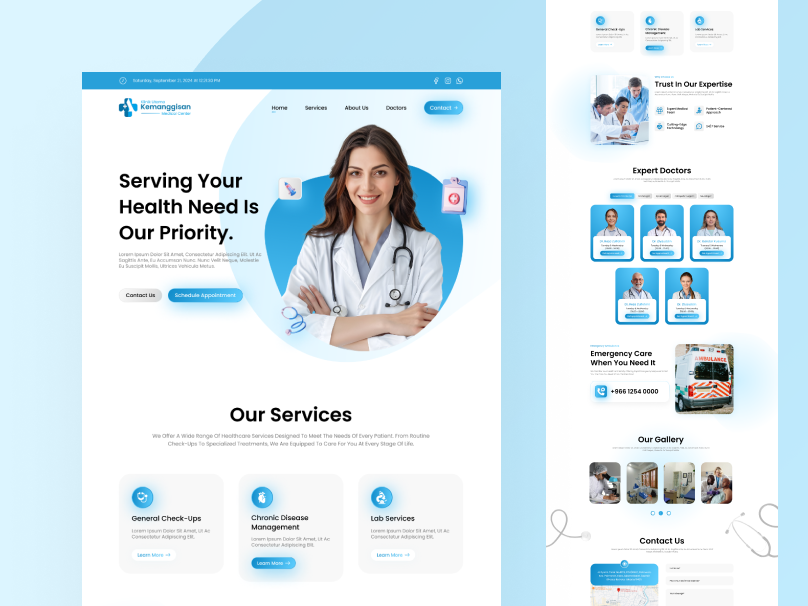 Medical Clinic site Design UI/UX Design by Zillur Rahman on Dribbble